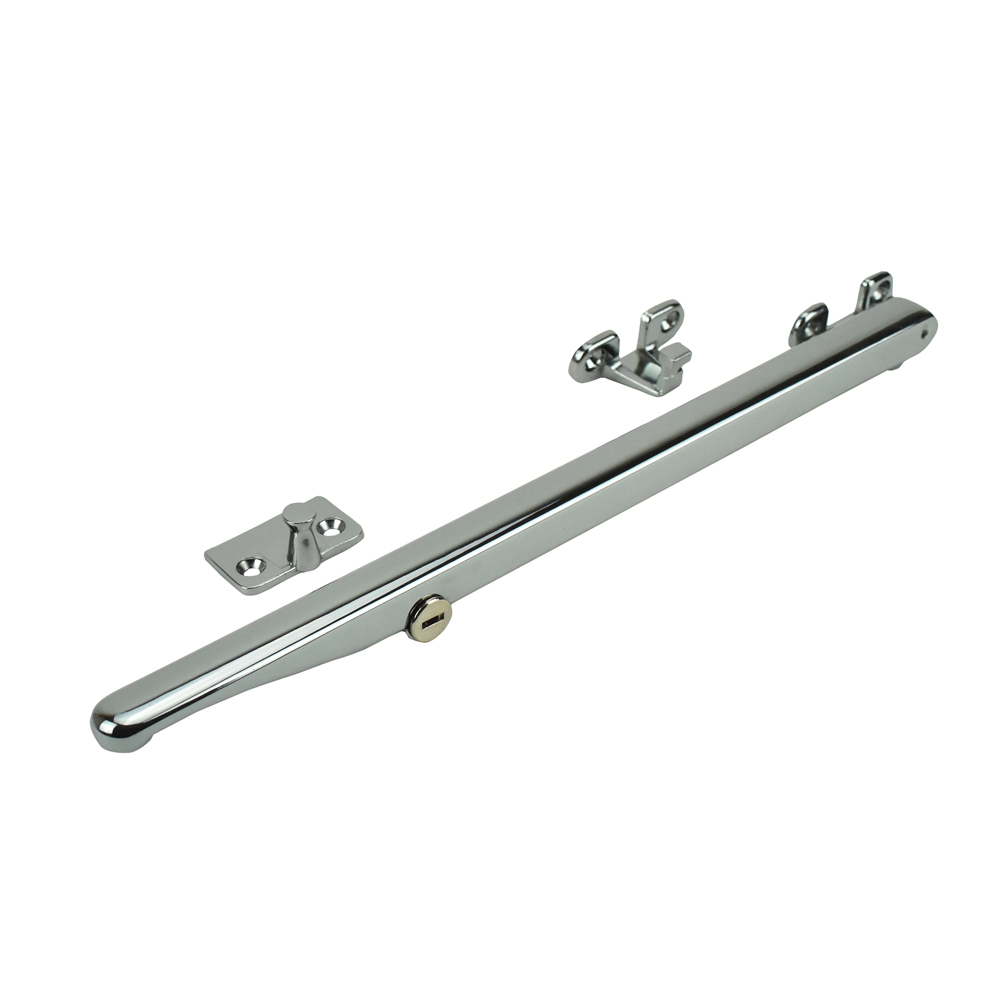 Timber Series Locking Window Stay - Polished Chrome